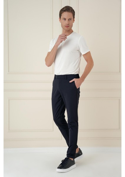 Comfort Fit Beli Lastikli Esnek Casuel Lacivert Pantolon P 1173 fiyatları