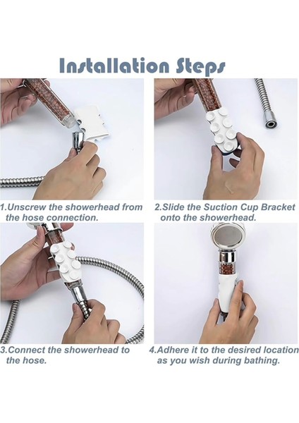 Vantuzlu Duş Başlığı Tutucu Silikon Başlık Tutucu Aparat modelleri