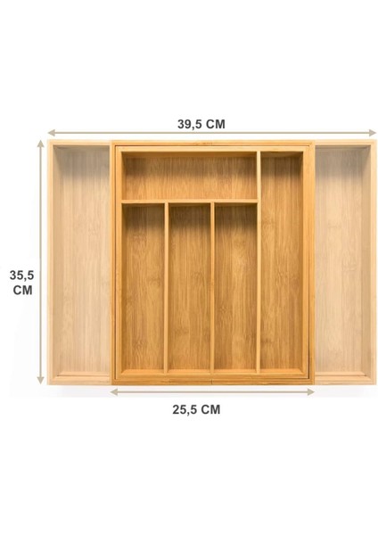 Çekmece Içi Bambu Kaşıklık Organizer 7 Bölmeli Düzenleyici Ölçü Ayarlı fiyatları
