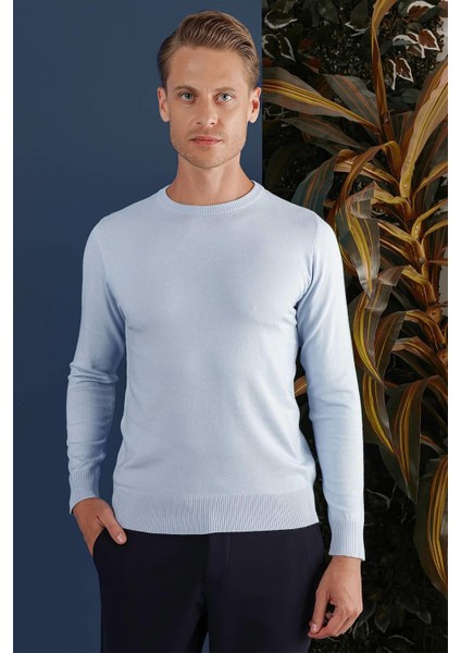 Tr 858 Slim Fit Mavi Klasik Triko fırsatları