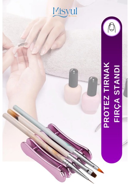 Protez Tırnak Fırça Standı, Fırça Tutucu Aparat