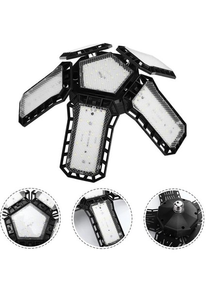 Ledx Ayarlanabilir Açılı 5 Kanatlı 148 Smd Ledli Galaxy Projektör Işığı 60W 6600 Lumen E27 32CM Çap