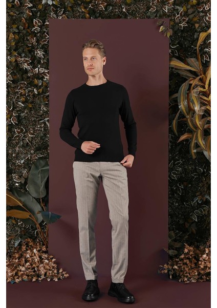 P 1134 Slim Fit Bej Spor Pantolon