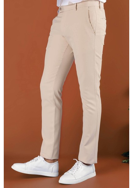 P 1123 Slim Fit Bej Spor Pantolon indirimleri