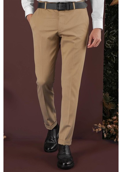P 1137 Slim Fit Taba Klasik Pantolon fiyatları