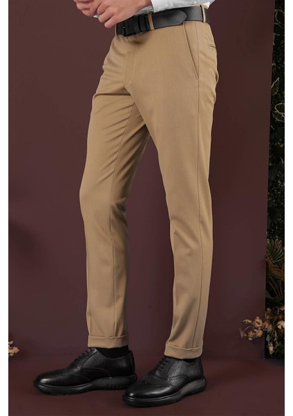 P 1137 Slim Fit Taba Klasik Pantolon fırsatları