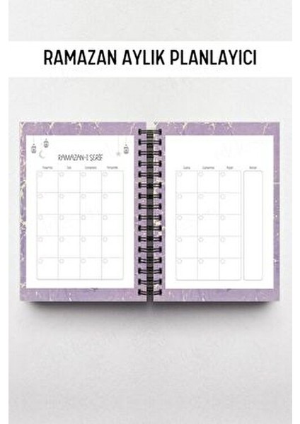 Ramazan Ajandası, Oruç, Hatim, Teravih, Günlük ve Aylık Planlayıcı, Sert Kalın Kapak, Tarihli modelleri