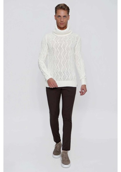 Tr 844 Slim Fit Ekru Klasik Triko indirimleri