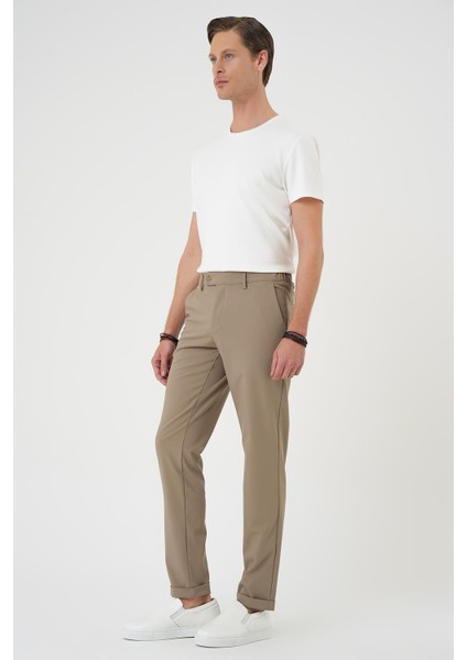 Comfort Fit Beli Lastikli Bej Jogger Pantolon P 1184 fiyatları