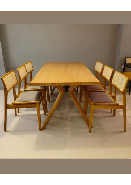 Bianca Masa Takımı, Dikdörtgen Ahşap Masa Değiştirilebilir Renk