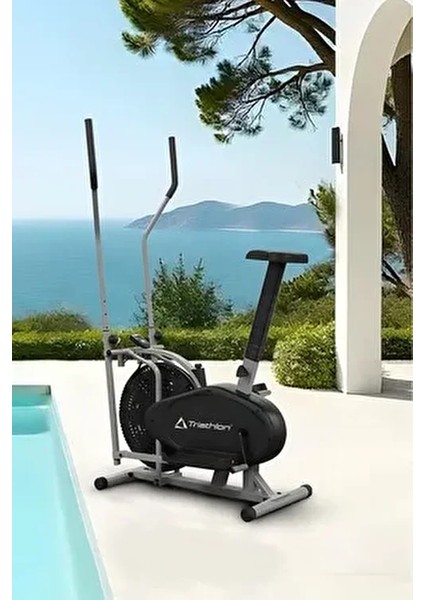 T-224 Eliptik Kondisyon Bisikleti 100 kg Taşıma Kapasitesi LCD Gösterge Ayarlanabilir Sele fiyatları