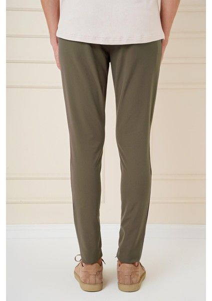 Slim Fit Yan Cepli Düz Esnek Casual Haki Pantolon P 1144 indirimleri
