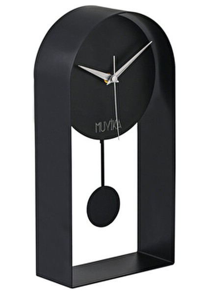 Masa Saati Sarkaçlı Metal Siyah Renk Sessiz Mekanizma Dekoratif Modern Tasarım 32X16CM Mms fiyatları