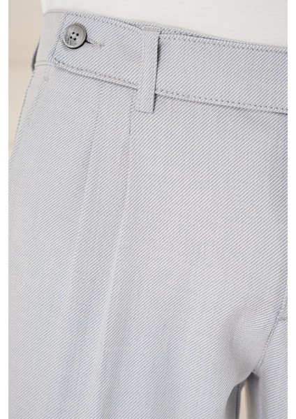 Comfort Fit Çift Pileli Dokulu Esnek Pamuk Gri Mavi Pantolon P 1158 indirimleri