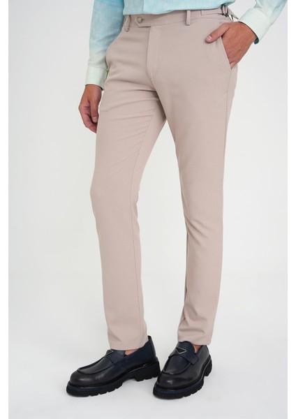 Comfort Fit Beli Lastikli Yandan Tokalı Esnek Bej Jogger Pantolon P 1178 fiyatları