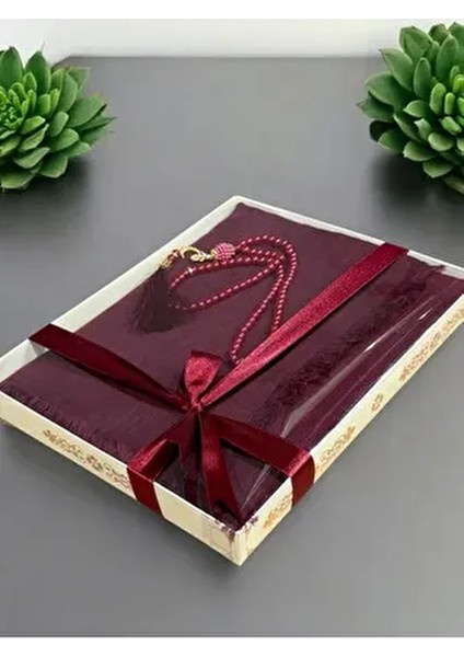 Hediyelik, Çeyizlik, Mevlütlük, Bohçalık ,gelin Bohçası Flamlı Namaz Örtüsü Tesbih Seti