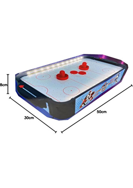Masaüstü Portatif Taşınabilir LED Işıklı Buz Hokeyi Oyun Seti 50X30CM modelleri