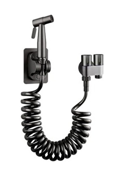 Banyo Bide Basınçlı Püskürtücü Taharet Musluğu Klozet Hortumu Antrasit modelleri