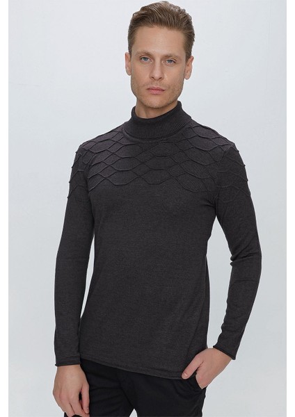 Tr 851 Slim Fit Antrasit Klasik Triko modelleri