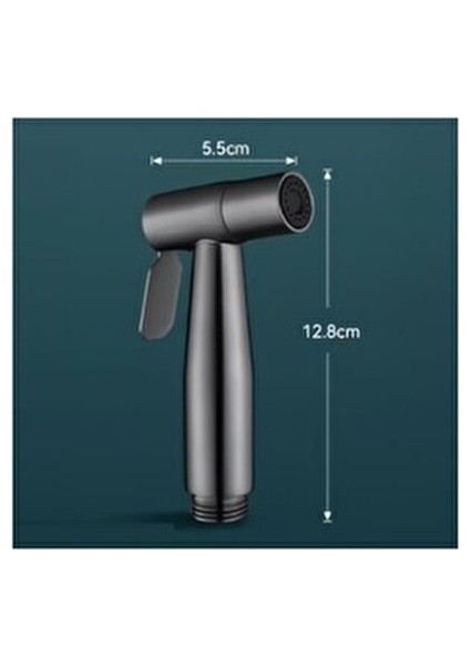 Banyo Bide Basınçlı Püskürtücü Taharet Musluğu Klozet Hortumu Antrasit