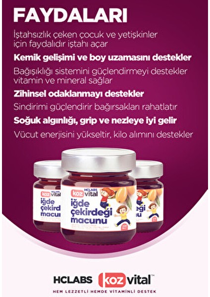 Kozvital Iğde Çekirdeği Macunu 230 gr fırsatları