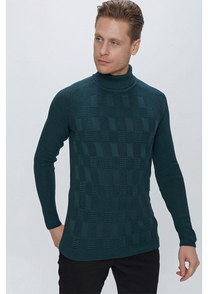 Tr 852 Slim Fit Zümrüt Yeşil Klasik Triko fırsatları