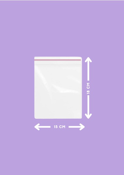 Posetciniz Kilitli Şeffaf Poşet 15X18 cm 100 Adet Saklama Poşeti