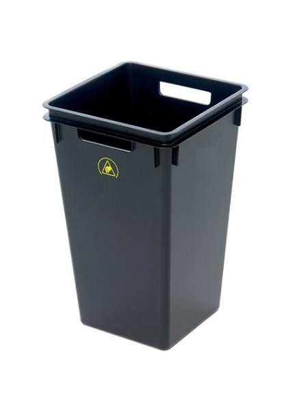 Antistatik Esd Siyah Iletken Çöp Kovası 40 Litre BD-WBIN40