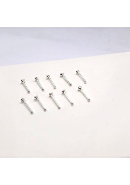 925 Ayar Gümüş ( Ekonomik 10 Adet )Yuvarlak Zirkon Taşlı 1,5 mm Hızma (10 Al 3 Öde)