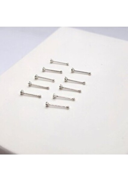 925 Ayar Gümüş ( Ekonomik 10 Adet )Yuvarlak Zirkon Taşlı 1,5 mm Hızma (10 Al 3 Öde)