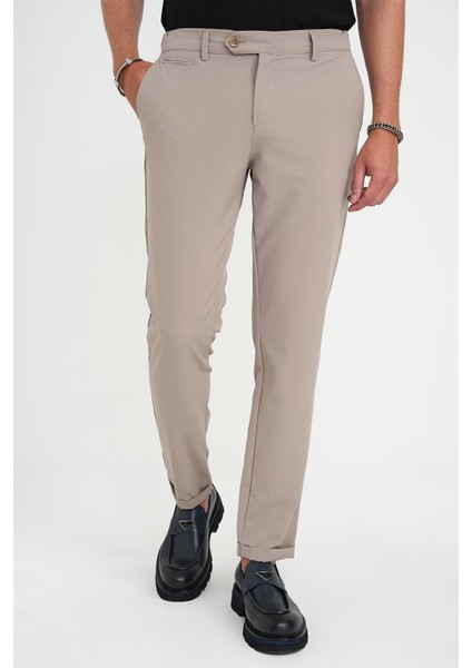 Comfort Fit Beli Lastikli Esnek Vizon Spor Pantolon P 1189 fiyatları