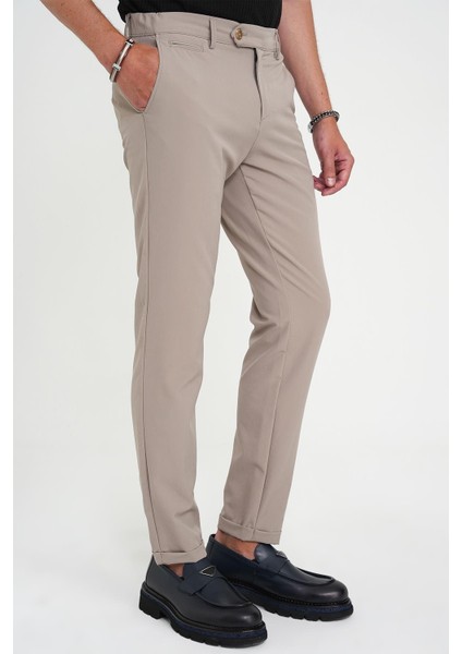 Comfort Fit Beli Lastikli Esnek Vizon Spor Pantolon P 1189 modelleri