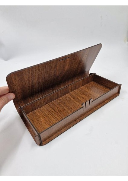 Ahşap Dekoratif Organizer Kutu Ceviz 27 cm x 13 cm x 4 cm fiyatları