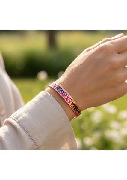 Motifli Bakır Bileklik