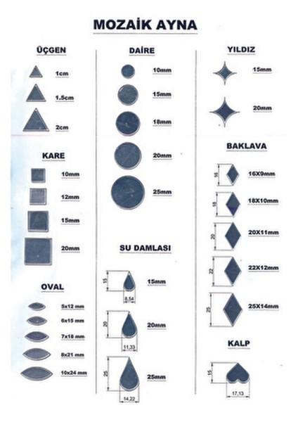 1cm Yuvarlak Gümüş Renk Pleksi Mozaik Yapışkanlı Ayna ( 100 Adet ) fırsatları
