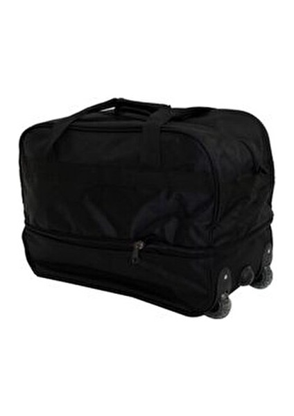 Küçük Boy Siyah Katlanabilir Çekçekli Seyahat Valizi