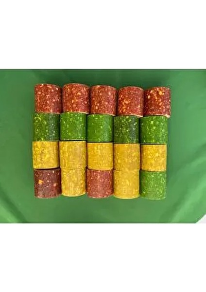 Sazan Yemi-Karışık Delikli Silindir Biçiminde-Mısır Küspesi-Ortalama 120 gr 20 Adet