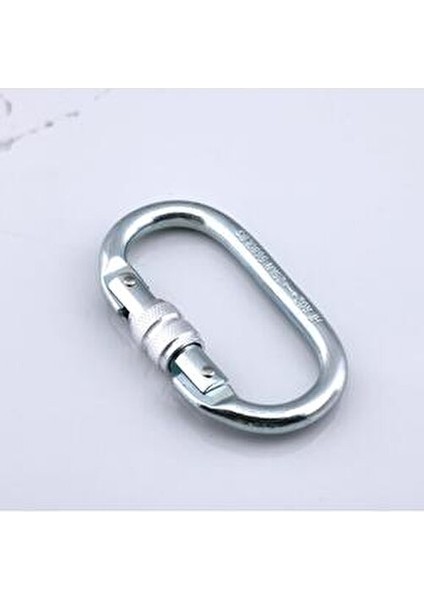 Oval Kilitli Karabina 10 mm Kanca Paslanmaz Çelik Kilit Tırmanma Kamp Ekipman Tırmanış Kilidi 5 Adet fırsatları