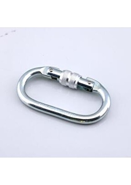 Oval Kilitli Karabina 10 mm Kanca Paslanmaz Çelik Kilit Tırmanma Kamp Ekipman Tırmanış Kilidi 5 Adet indirimleri