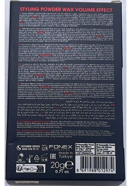 Cosmetics Styling Powder Wax – Volume Effect (Saç Şekillendirici Toz Wax) fiyatları