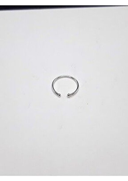 925 Ayar Gümüş Sıkıştırmalı Piercing Fake Deliksiz Halka Hızma ( Çap: 9 mm )