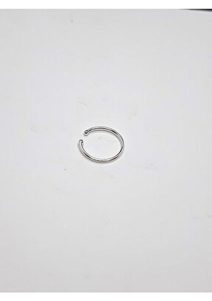 925 Ayar Gümüş Sıkıştırmalı Piercing Fake Deliksiz Halka Hızma ( Çap: 9 mm )