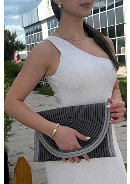 Kadın Hasır Zarf Portföy Clutch Çanta Elde Kullanıma Uygun Şık Tasarım fırsatları