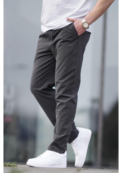 Siyah Düz Paça Erkek Pantolon 6530