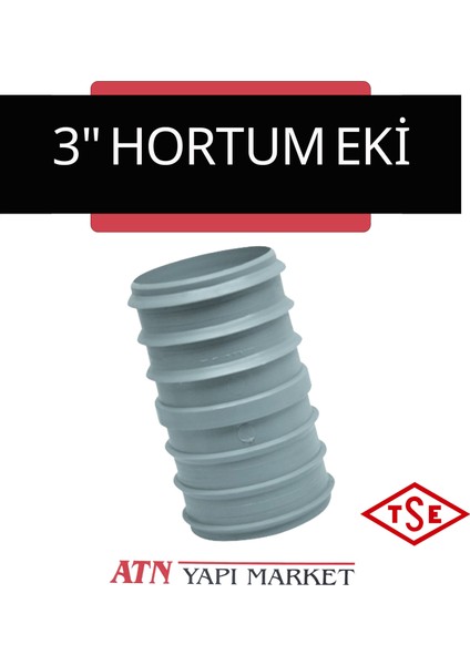 3" (75 Mm) Plastik Hortum Eki – Dayanıklı Su ve Hava Hortumu Bağlantı Aparatı