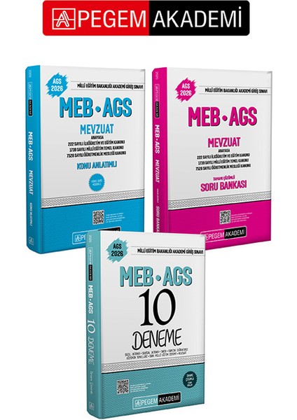 Pegem Akademi 2026 Meb-Ags Konu Anlatımlı Mevzuat + 2026 Meb-Ags