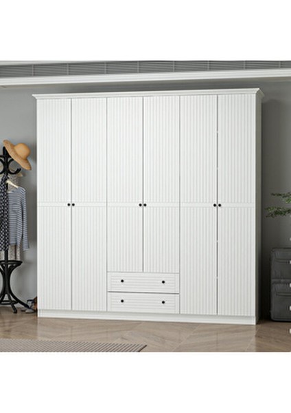 Bona Avangart 6 Mebran Kapaklı 2 Çekmeceli Gardırop - Beyaz modelleri