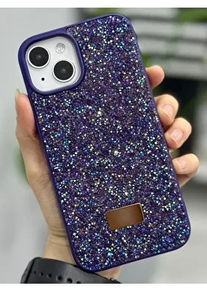 Iphone 13 - 14 ve 15 Uyumlu Elmastasarımlı Taşlı Işıltılı Parlak Pırlanta Silikon Kılıf modelleri