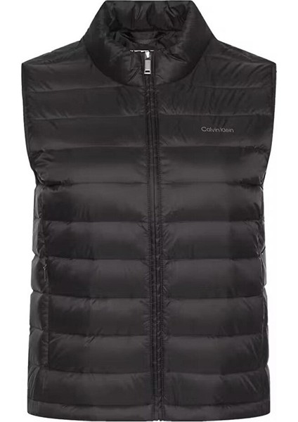 Kadın Regular Fit Dik Yaka Hafif Şişme Yelek - Siyah