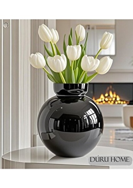 Dekoratif Özel Tasarım Modern Şık Siyah Vazo 22*24*11 fiyatları